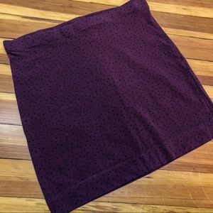 H&M Burgundy Mini Skirt
